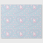 Kute Speelgoed Poodle Pattern Kinder Wrapping Pape Cadeaupapier (Vlak)