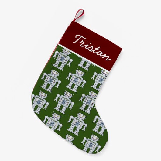 Kute speelgoed robot small kind kerstkous kleine kerstsok (Voorkant (Hangend))