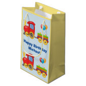 Kute Speelgoed treinballonnen Birthday Party Name  Klein Cadeauzakje (Achterkant Gekanteld)