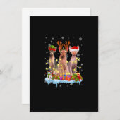 Kute Sphynx Santa Hat Kerstmis Light Xmas Kaart (Voorkant / Achterkant)