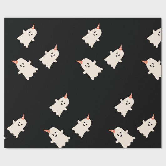 Kute spookpatroon Halloween-thema Verpakkingspapie Cadeaupapier (Vlak)