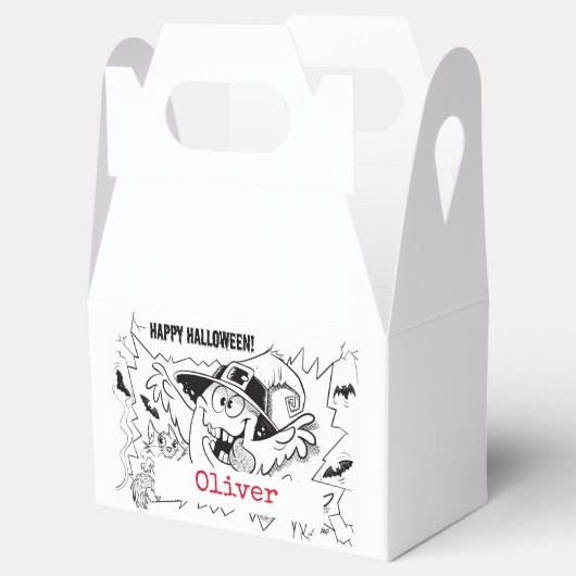 Kute spooky cartoon kinderen op maat bedankdoosjes (Geopend)