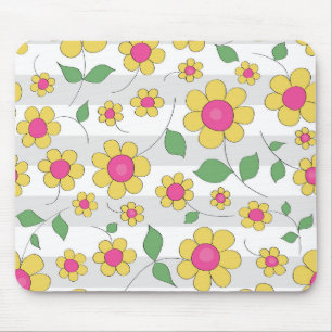 Kute spring bloemen kinder tekening muismat