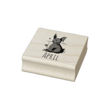 Kute Spring Easter Bunny Rabbit and Name Bookplate