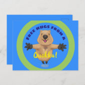 Kute springquokka cartoon briefkaart (Voorkant / Achterkant)