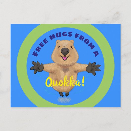Kute springquokka cartoon briefkaart (Voorkant)