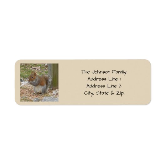 Kute Squirrel Return Address Labels (Voorkant)