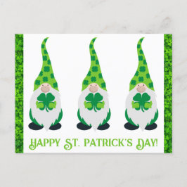 Kute St Patricks Day Gnome Green Shamrock Briefkaart