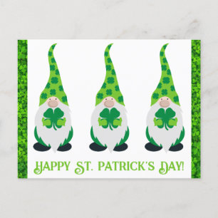 Kute St Patricks Day Gnome Green Shamrock Briefkaart
