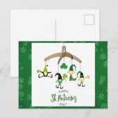 Kute St Patricks Day Gnome Green Shamrock Briefkaart (Voorkant / Achterkant)