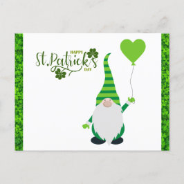 Kute St Patricks Day Gnome Shamrock Briefkaart