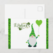 Kute St Patricks Day Gnome Shamrock Briefkaart (Voorkant / Achterkant)