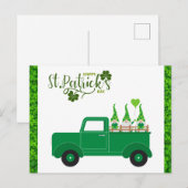 Kute St Patricks Day Gnome Shamrock Green Truck Briefkaart (Voorkant / Achterkant)