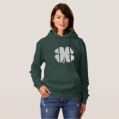Kute St Patricks Day hoodie voor vrouwen | Shamroc (Voorkant volledig)