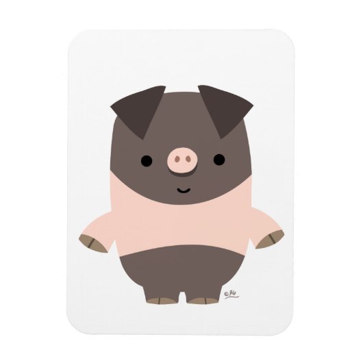 Kute Sterke Cartoon Pig Flexible Magnet Magneet (Verticaal)