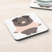 Kute sterke Cartoon Varkenspijn Onderzetters Reeks (Linkerzijde)