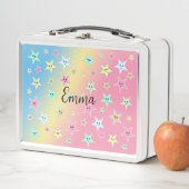 Kute sterren met gezichten in pastelkleuren (In situ)