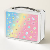 Kute sterren met gezichten in pastelkleuren (Achterkant)