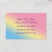 Kute sterren met gezichten in pastelkleuren visitekaartje (Achterkant)