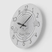 Kute Stijlster Naam wandklok toevoegen (Hoek)