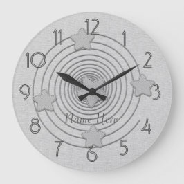 Kute Stijlster Naam wandklok toevoegen