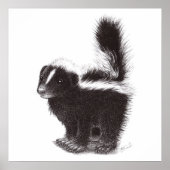 Kute stinkkunk - Tekening Poster (Voorkant)