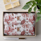 Kute strand krab betegeld patroonweefsel tissuepapier (Geschenk)