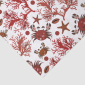 Kute strand krab betegeld patroonweefsel tissuepapier (Detail)