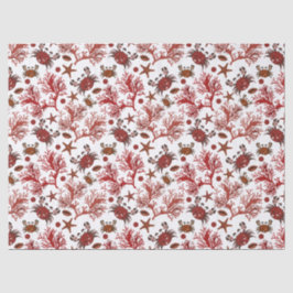 Kute strand krab betegeld patroonweefsel tissuepapier