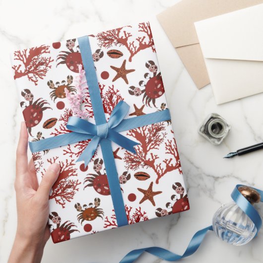 Kute strand krabbett patroonplaat cadeaupapier (Geschenken)