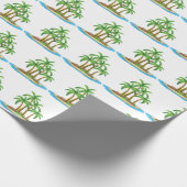 Kute strand palm tree Patroonparty Cadeaupapier (Hoek)