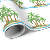 Kute strand palm tree Patroonparty Cadeaupapier (Rol Hoek)