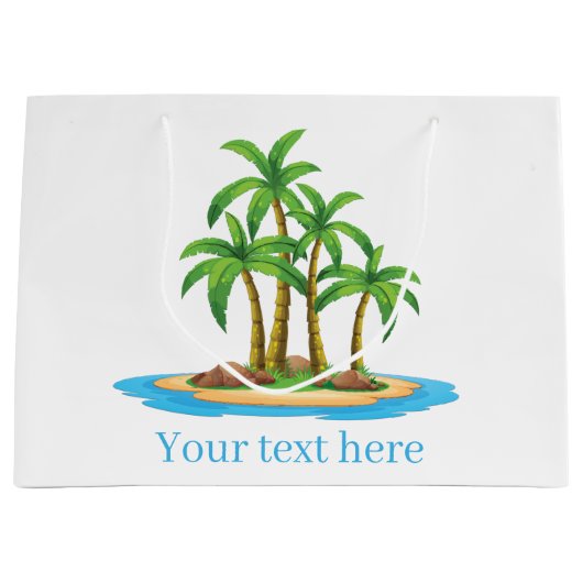 Kute strand palm tree Patroonparty Groot Cadeauzakje (Voorkant)