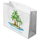 Kute strand palm tree Patroonparty Groot Cadeauzakje (Achterkant Gekanteld)