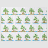 Kute strand palm tree Patroonparty Tissuepapier (Voorkant)