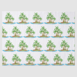 Kute strand palm tree Patroonparty Tissuepapier