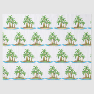 Kute strand palm tree Patroonparty Tissuepapier
