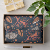 Kute strand seashell koraalpatroon party tissue tissuepapier (Geschenk)