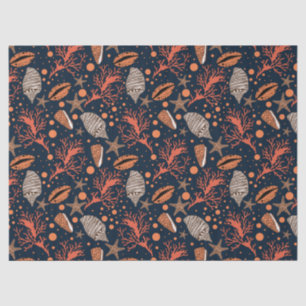 Kute strand seashell koraalpatroon party tissue tissuepapier