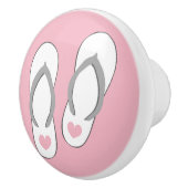 Kute strand teenslippers deur en trekknop van lade keramische knop (Rechts)