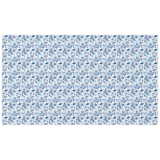 Kute strandkrabben en schildpadden tafelkleed (Voorkant (Horizontaal))