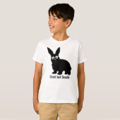 Kute, sukkel, zwarte konijn - Stil maar dodelijk T-shirt (Voorkant volledig)
