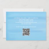 Kute Summer Beach Lake Ocean Girly Party QR Code Kaart (Achterkant)