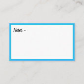 Kute Summer Girl Beach Palm Trees Blue Black Busin Visitekaartje (Achterkant)