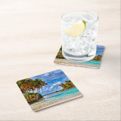 Kute  Summer Hawaiian Beach Waterverf Kartonnen Onderzetters (Insitu)