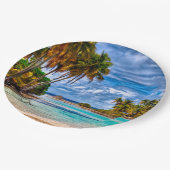 Kute  Summer Hawaiian Beach Waterverf Papieren Bordje (Gekanteld)