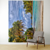 Kute  Summer Hawaiian Beach Waterverf Wandkleed (In situ)