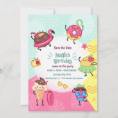 Kute Summer Pool Party Birthday Invitation Kaart (Voorkant)