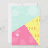 Kute Summer Pool Party Birthday Invitation Kaart (Achterkant)