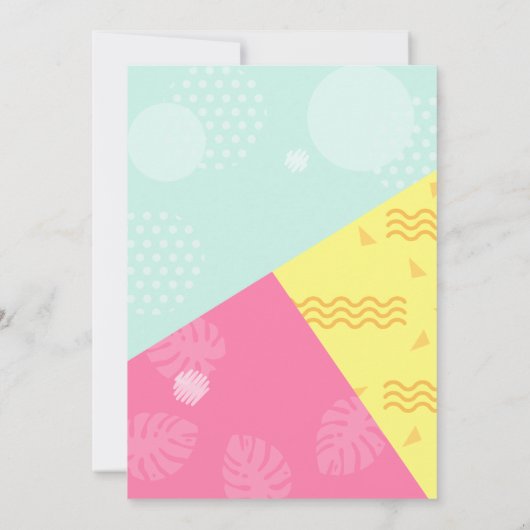 Kute Summer Pool Party Birthday Invitation Kaart (Achterkant)